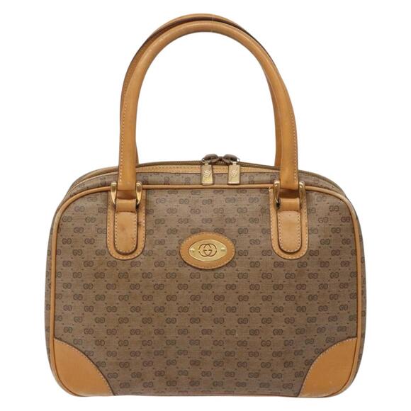 GUCCI Micro GG Supreme Hand Bag Pvc Beige Gold 000 104 000 104 - Picture 2 of 16